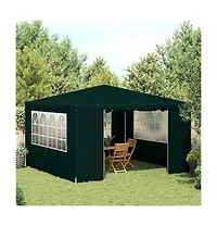 vidaXL Party Tent Green Polyethylene, Steel Large Collapsible