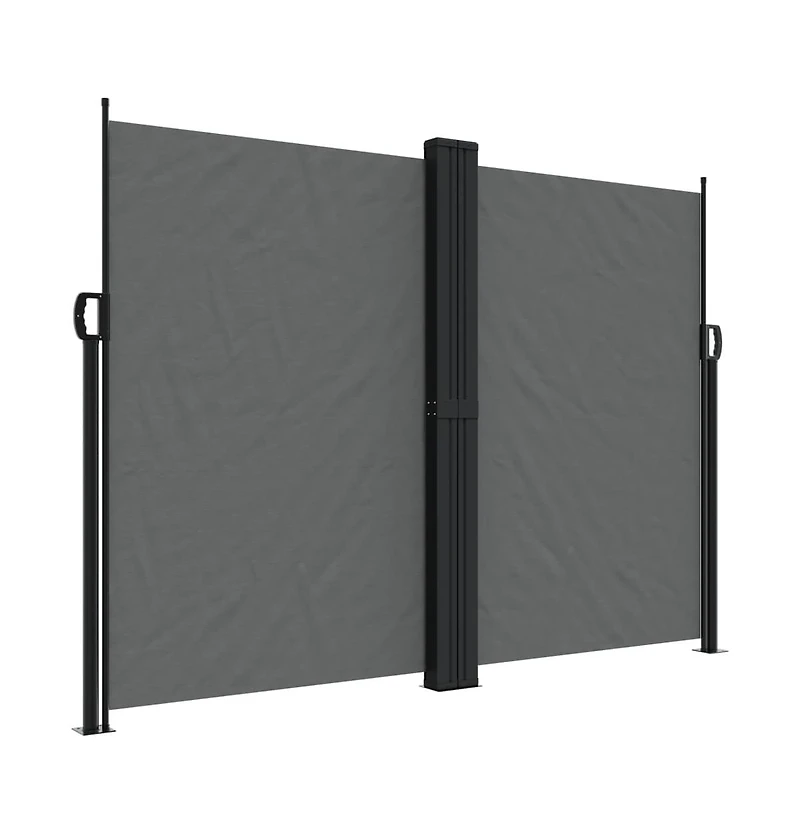 Retractable Side Awning Anthracite 100% polyester with Pu coating