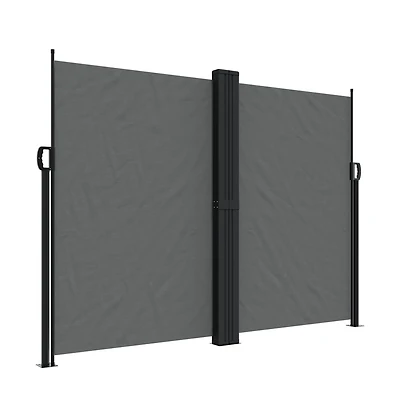 Retractable Side Awning Anthracite 100% polyester with Pu coating