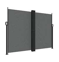 Retractable Side Awning Anthracite 100% polyester with Pu coating