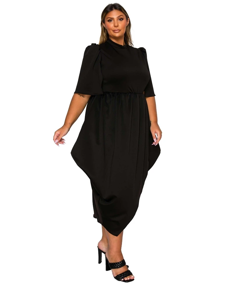 L I V D Plus Aesira Tulip Hem Pocket Dress