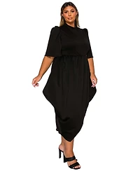 L I V D Plus Aesira Tulip Hem Pocket Dress