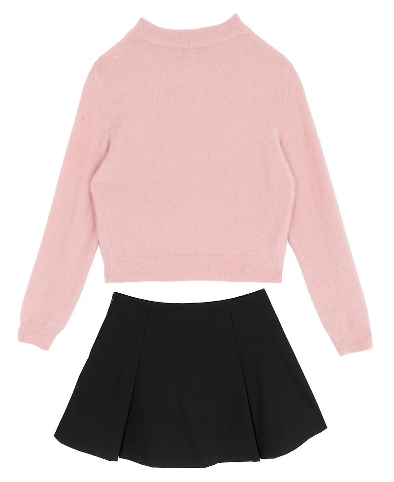 Rare Editions Girls 7-12 2-Piece Sweater and Skorts Set