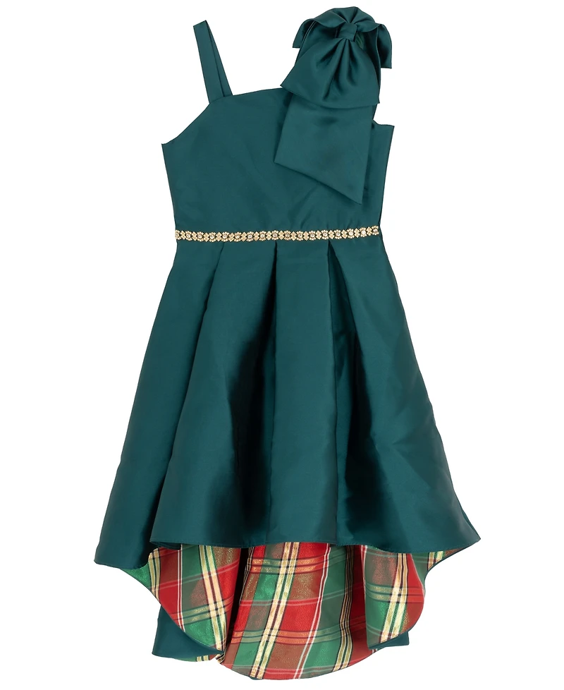Rare Editions Girls 7-16 Mikado One-Shoulder Hi-Low Dress
