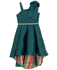 Rare Editions Girls 7-16 Mikado One-Shoulder Hi-Low Dress