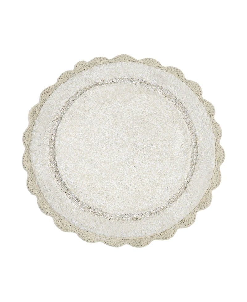 Laura Ashley Crochet Cotton Bath Rug