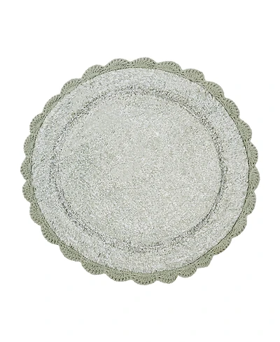 Laura Ashley Crochet Cotton Bath Rug, 26" Round