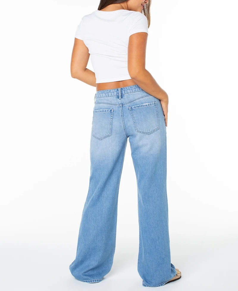 Celebrity Pink Juniors' High-Rise Slouchy Flare Jeans