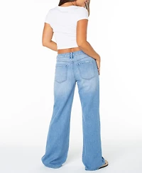 Celebrity Pink Juniors' High-Rise Slouchy Flare Jeans
