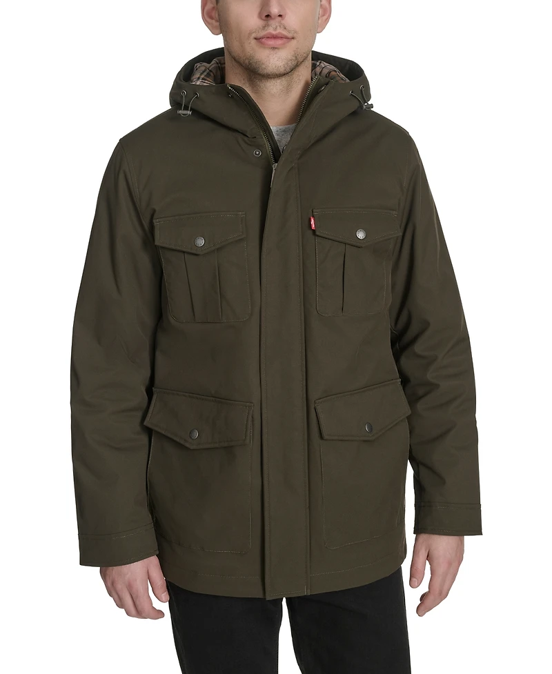 Levi's Men's Field Parka with Plaid Lining Jacket