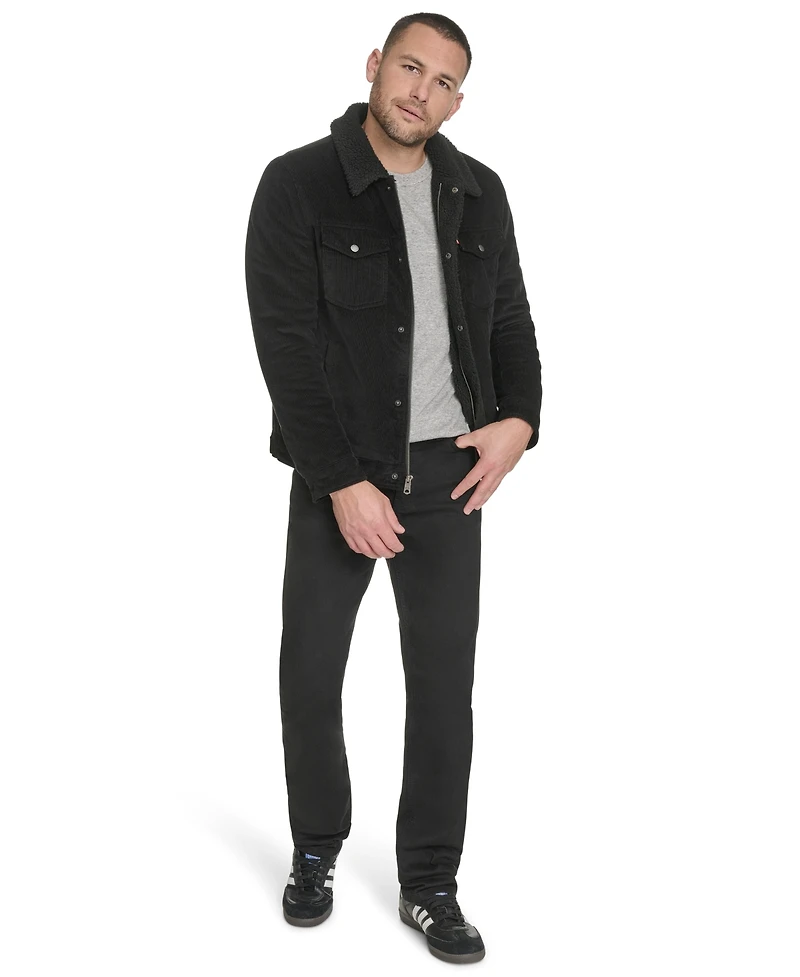 Levi's Men's Corduroy Trucker with Sherpa Collar Jacket