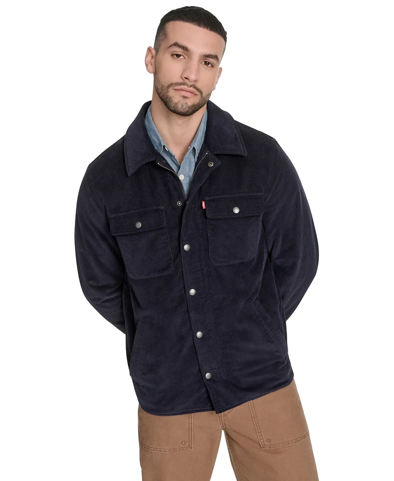 Levi's Men's Corduroy Plaid Lining Shirt Jacket