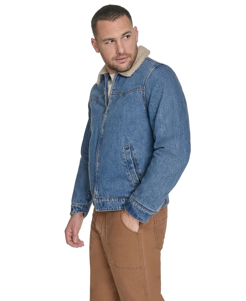 Levi's Men's Denim Western Sherpa Lined Collar Jacket