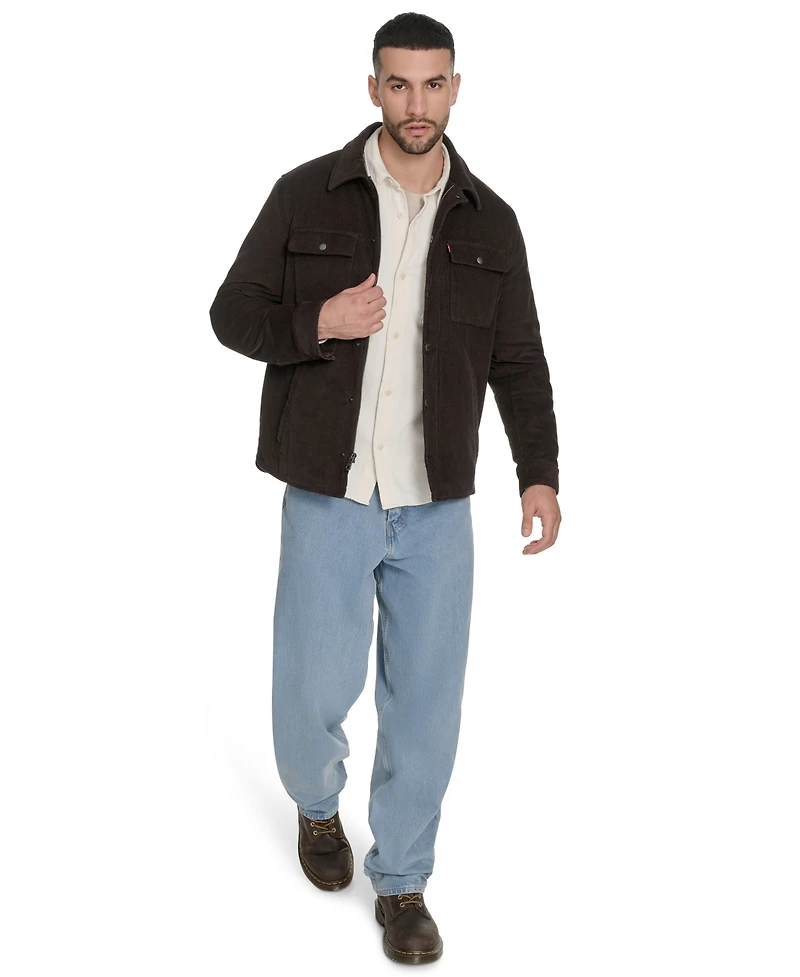 Levi's Men's Corduroy Plaid Lining Shirt Jacket