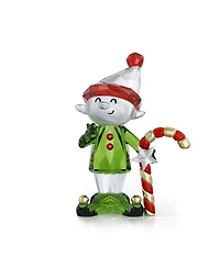 Swarovski Holiday Cheers Dulcis Elf and Candy Cane Figurine