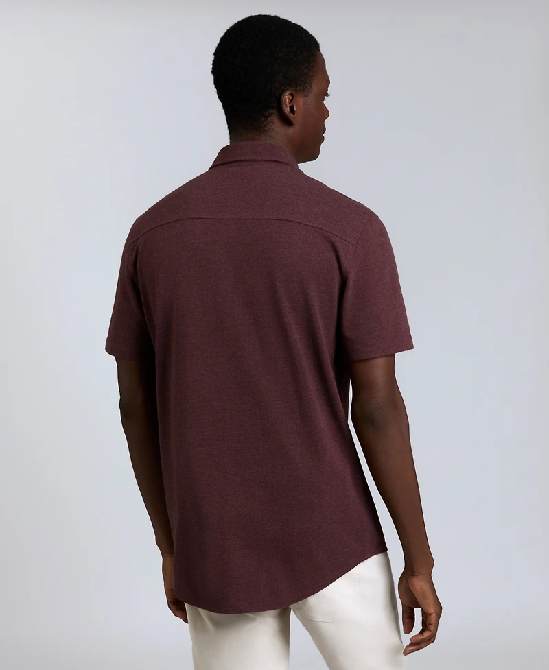 Kenneth Cole Men's Point Collar Short Sleeve Sport Shirt