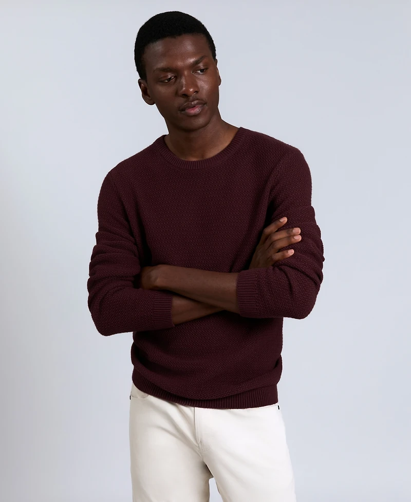 Kenneth Cole Men's Popcorn Crewneck Sweater