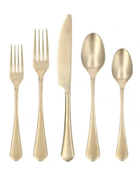 Fortessa Ellsie Antiqued Champagne 20-Piece Flatware Set, Service for 4