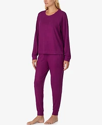Sanctuary Women's 2-Piece Long Sleeves Top and Joggers Pajama Set