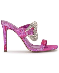 Jessica Simpson Women's Orrieta Heart Buckle Slip On Dress Sandals