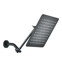 Rainsken 10" Square Rainfall & High Pressure Stainless Steel Bath Shower Head Matte Black