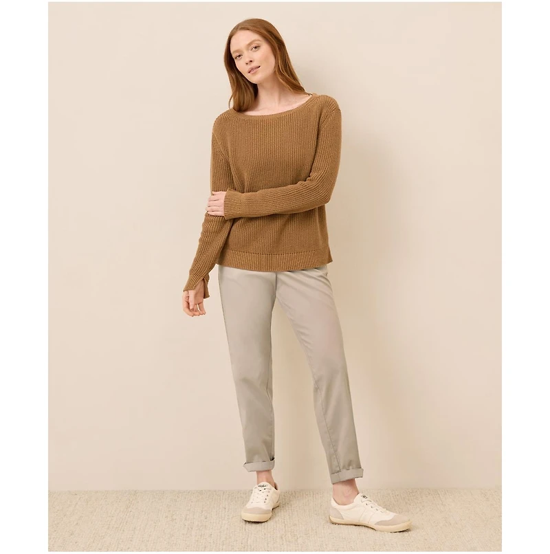 Pact Women's Luxe Knit Boatneck Sweater
