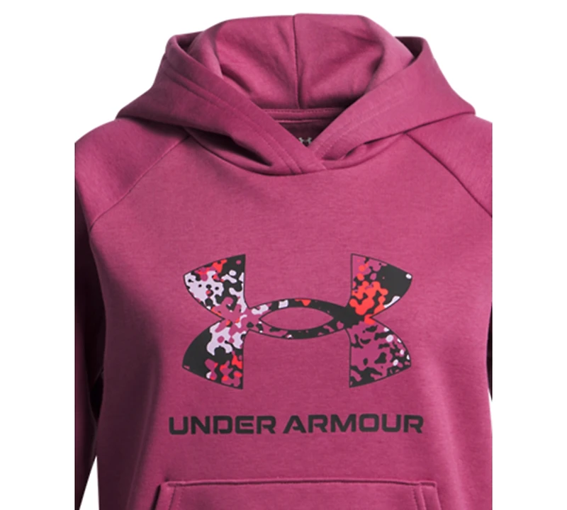 Under Armour Big Girls Rival Fleece Big Logo Print Fill Hoodie