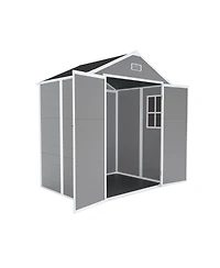 Mondawe Campcraft 6x5ft Resin Storage Shed, Outdoor Waterproof Garden Shed with Window & Tilted Roof