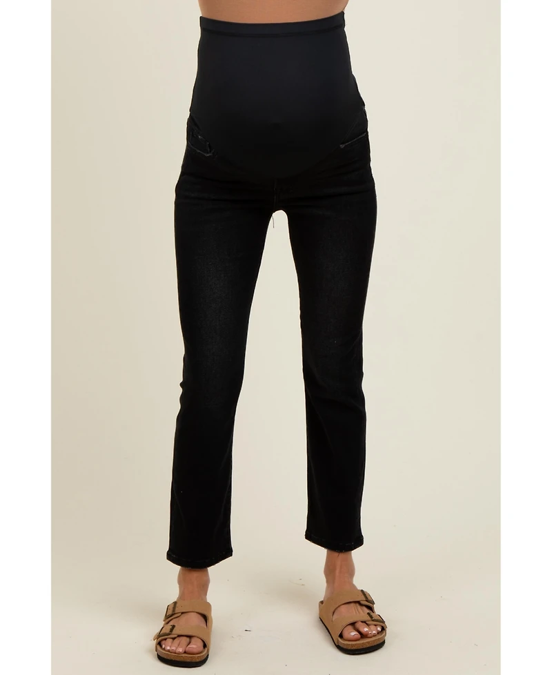 Pinkblush Maternity Black Ankle Slim Straight Leg Jeans