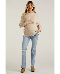 Pinkblush Maternity Light Blue Distressed Bootcut Jeans