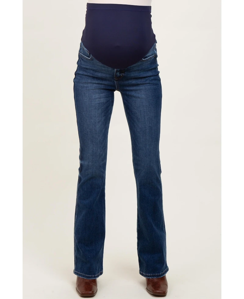 Pinkblush Maternity Dark Wash Super High Rise Bootcut Jeans
