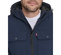 Levi's Men's Rib Stop Softshell with Hood Jacket