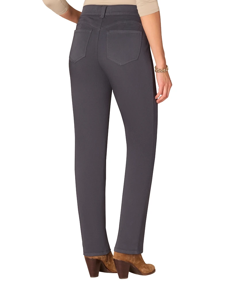 Democracy Petite "Ab"solution Straight-Leg Jeans