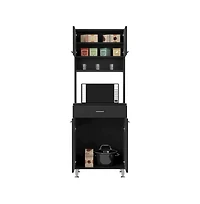 Tuhome Della 60 Pantry Black Mdf