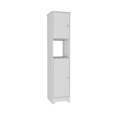 Tuhome Ibis Linen Cabinet White Mdf