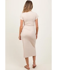 Pinkblush Maternity Basic Crewneck Midi Dress