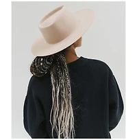 Dakota Wide Brim Felt Hat with Triangle Crown for Stylish Protection