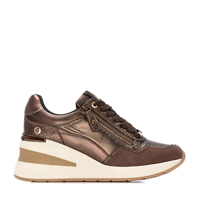 Women's Side Zipper Wedge Sneakers By Xti