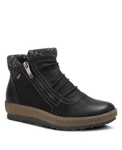Spring Step Cleora Water Resistant Dual-Zip Bootie with Faux Shearling Lining