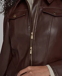 Bcbg Women's Seamed Notch Hem Long Sleeve Jacket