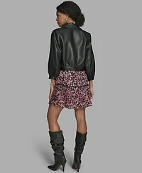 Bcbg Women's Crop Button Front Jacket