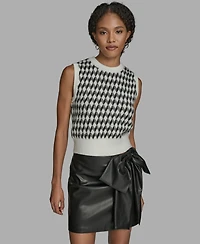 Bcbg Women's Diamond Crewneck Sweater Vest