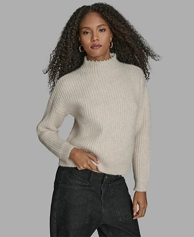 Bcbg Women's Long Sleeve Mock Neck Sweater