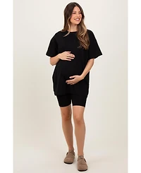 Pinkblush Maternity Black Biker Shorts Set