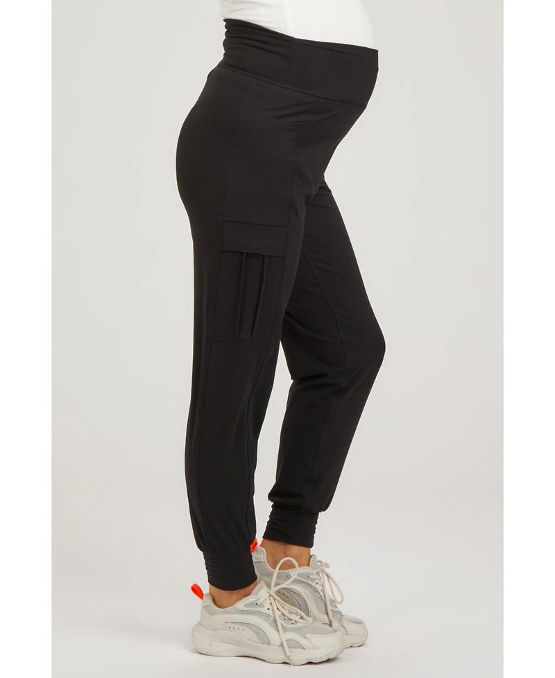 Pinkblush Maternity Black Cargo Pocket Jogger Pants