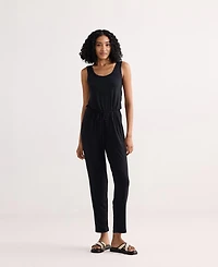 Reistor Women's Relaxed Drawstring Jumpsuit Black