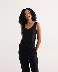 Reistor Women's Relaxed Drawstring Jumpsuit Black