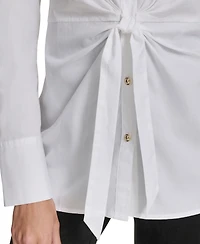 Halston Women's Long Sleeves Poplin Shirt
