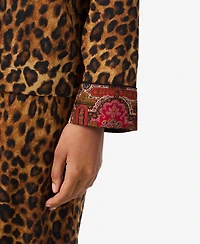 Lauren Ralph Women's Long Sleeves Notch Collar Pajama Set