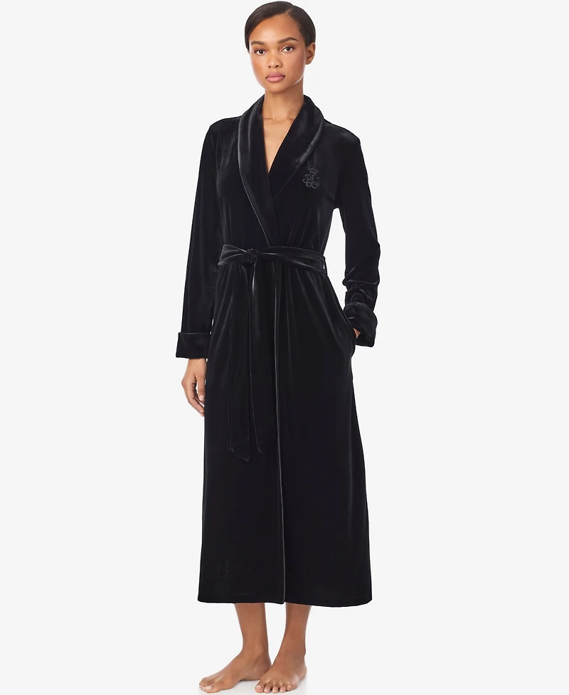 Lauren Ralph Women's Long Sleeves Shawl Collar Robe